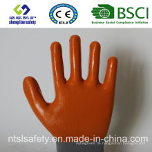 13G Polyester Shell mit Nitril beschichteten Arbeitshandschuhen (SL-N106)